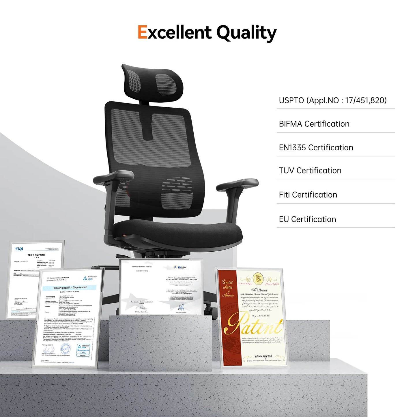 NEWTRAL Ergonomic Office Chair, Auto-Following Backrest, Adaptive Lower Back Support, Adjustable Headrest Seat Depth Computer Chair