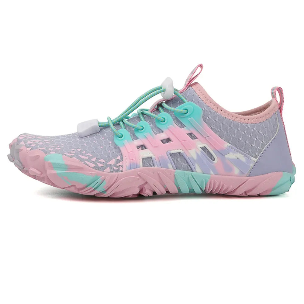 Men Women Water shoes Upstream Wading Swimming Barefoot Five Fingers Aqua Shoes Colorful Beach Seaside Light Unisex Sneakers New