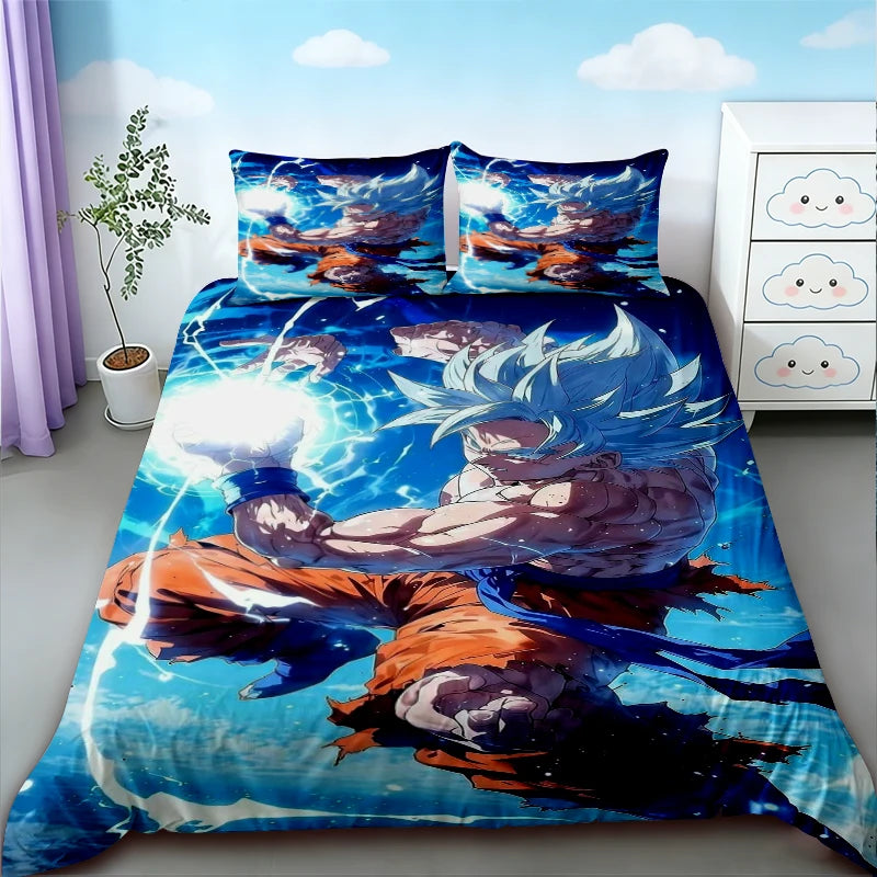 Duvet Cover Dragon Ball Bedding Set Anime Goku Comforter Bedclothes Single Twin Full Queen Size Kids Adult Boys Gift comfortable