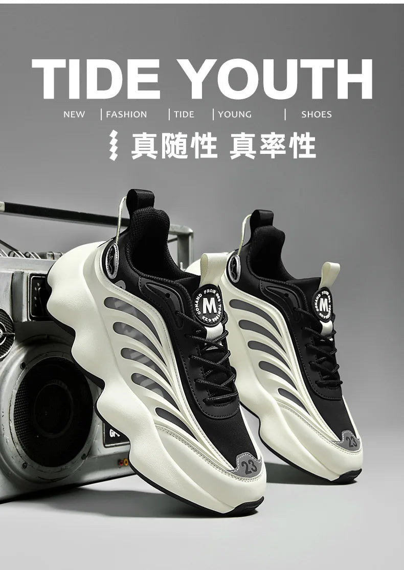 Luxury Men's Sneakers Casual Breathable Trainer Race Fashion Loafers Running Shoes for Male Tenis
