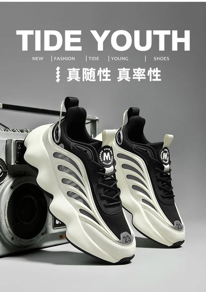 Luxury Men's Sneakers Casual Breathable Trainer Race Fashion Loafers Running Shoes for Male Tenis