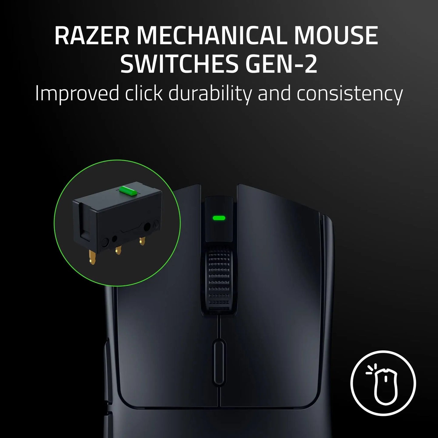 Rato Gaming Esports Sem Fios Razer Viper V3 HyperSpeed, Sensor Ótico 30K DPI, Switches Mecânicos Gen-2, 8 Controlos Programáveis