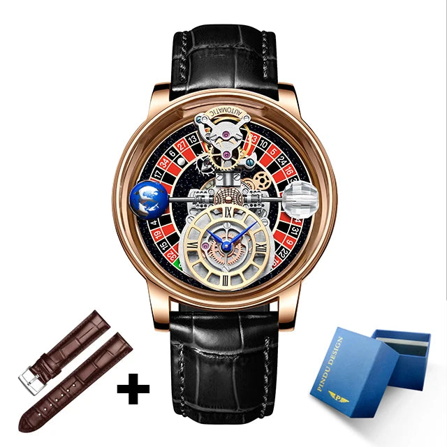 PINDU Upgraded Version Pindu Russian Roulette Celestial Series Quartz Watch Men's Astronomical Casino Las Vegas Men's Watch