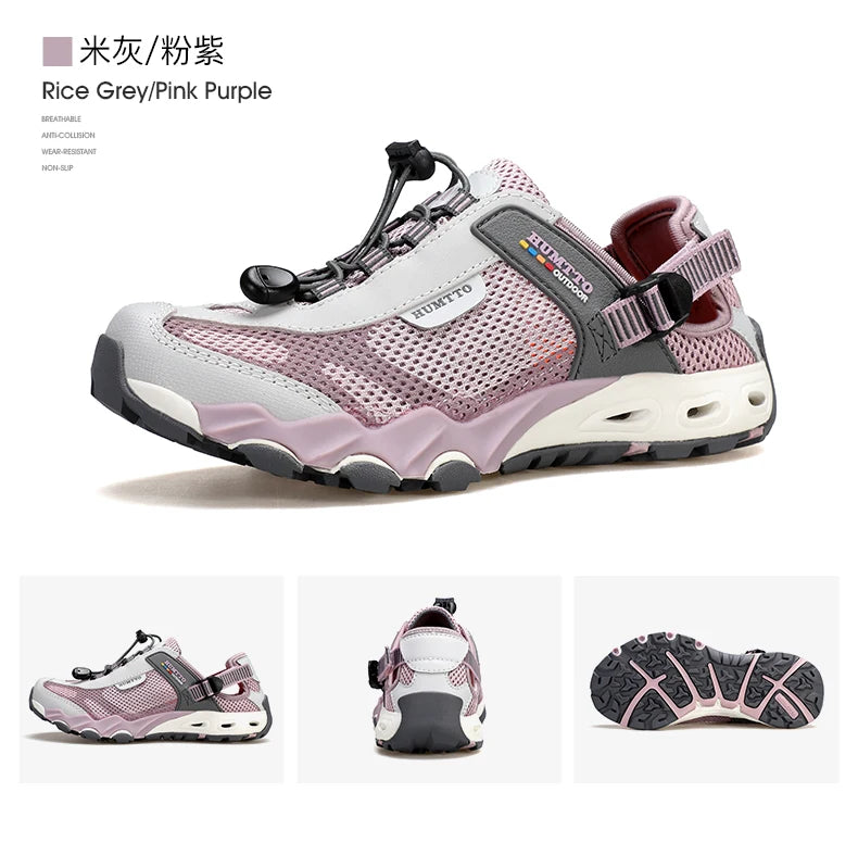 HUMTTO Men Upstream Shoes Outdoor Trekking Wading Aqua Shoes Breathable Mesh Quick drying ankle women  water Sneakers Non-slip