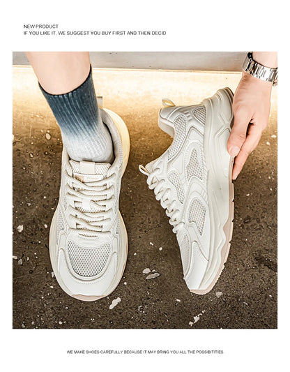 Men's speed casual sneakers spring summer soft-sole anti-slip breathable outdoor running shoes fashion Youth Joker sports shoes