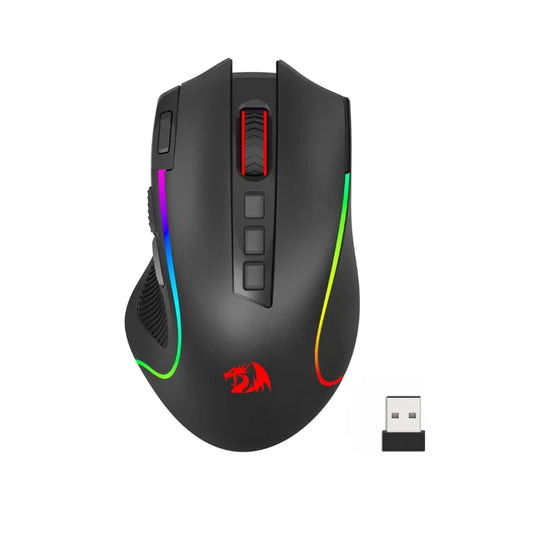 Rato Gaming Redragon M612 PRO BT & 2.4RGB, 8000 DPI, Ótico com/sem Fios, 11 Botões Programáveis e 6 Modos de Retroiluminação
