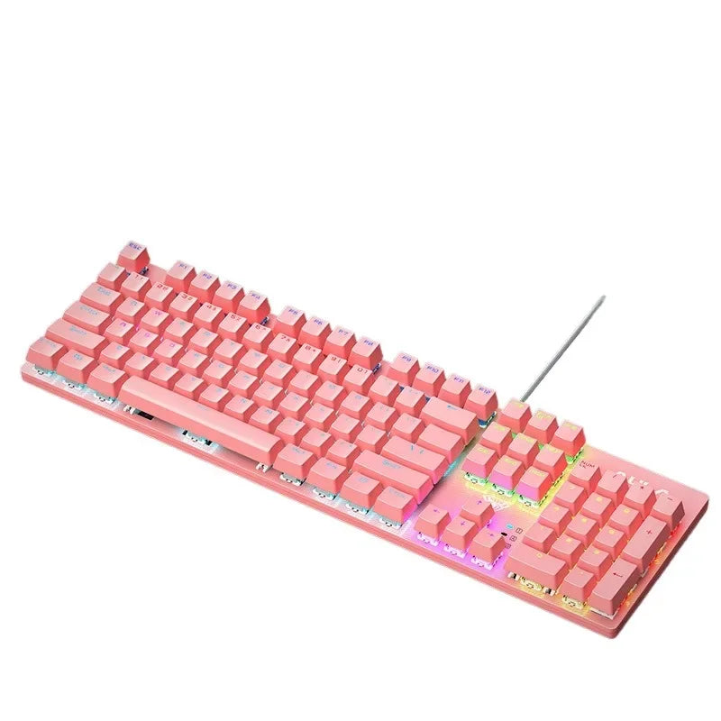 Wired Mechanical keyboard Gamer USB Keyboards gaming Backlit Musical 100% Computer 104 keys keyboard Ergonomic PC keyboard