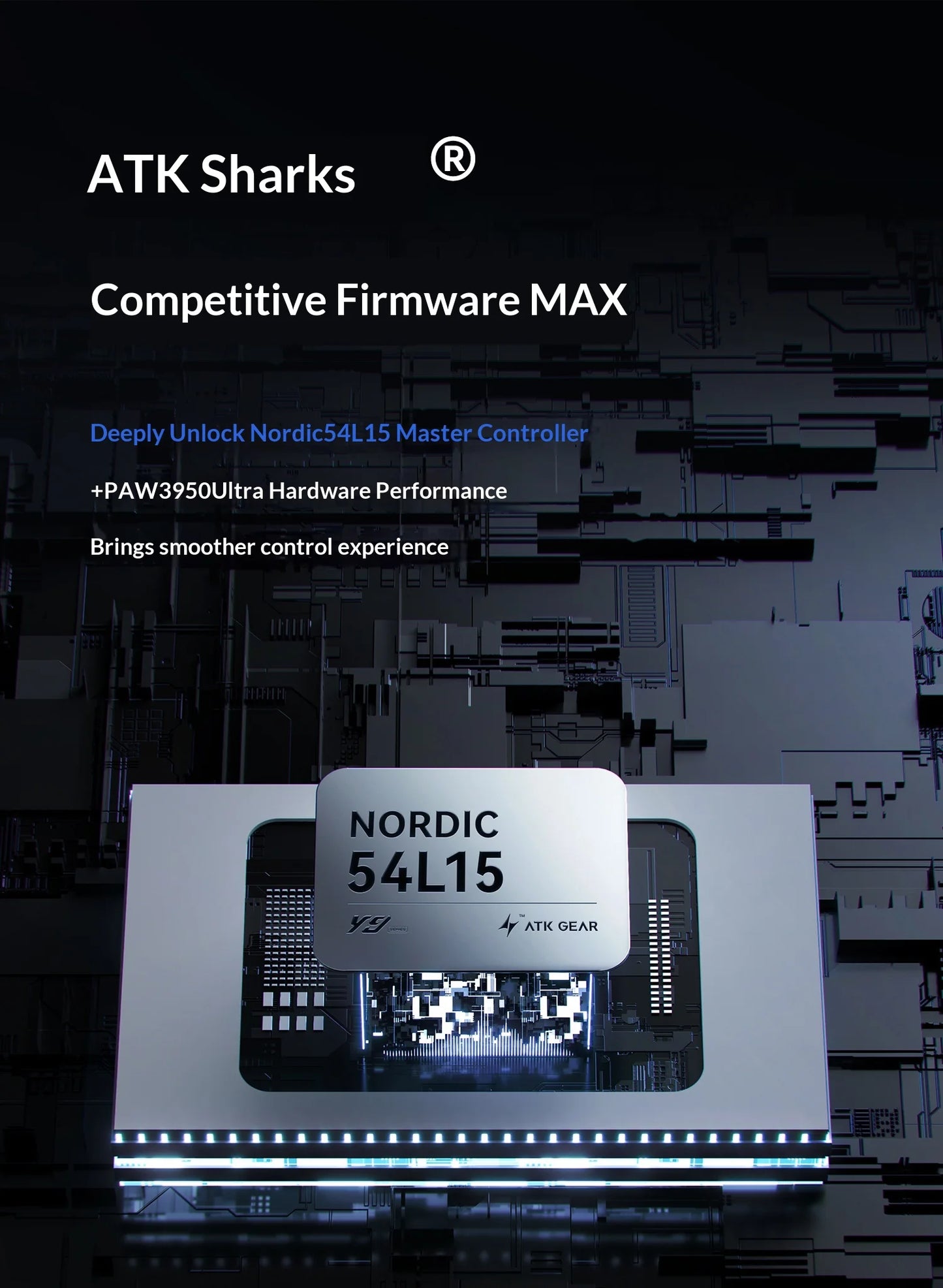 Rato Gaming Sem Fios ATK Dragonfly Y9 PAW3950 Ultra Nordic54L15 8Khz de Alto Desempenho para Computador, Escritório e Acessórios de Rato
