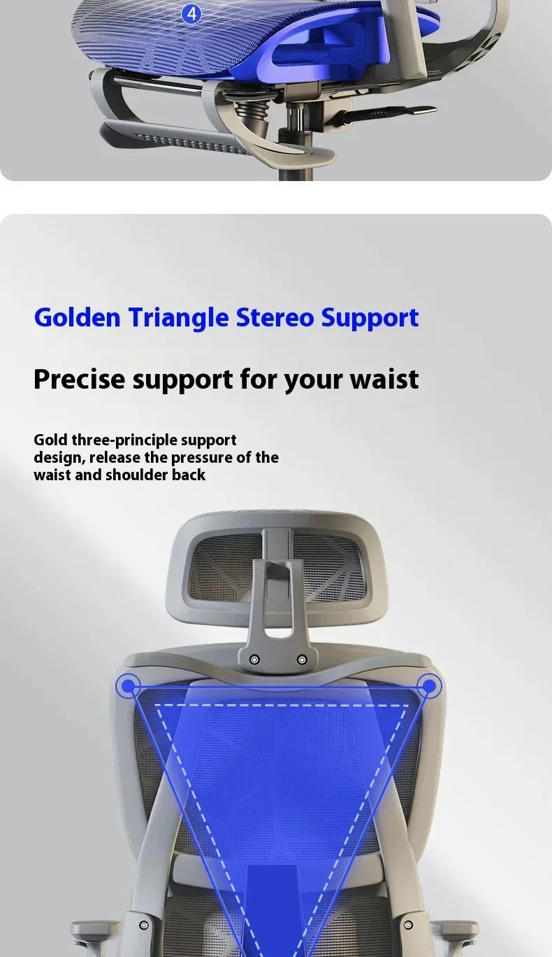 Office Chair Gaming Desk Ergonomic Computer Adjustable Armrests 3D Headrest Chair Lift Chair Back Can Tilt Back with Foot Pedals