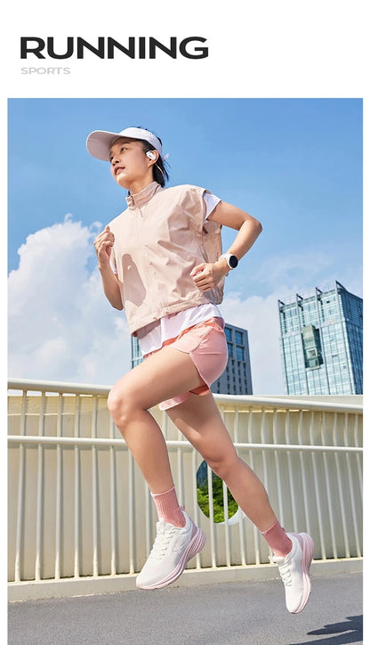 Sapatilhas de Corrida Xtep para Mulher 2025 Verão Novidade Resistentes Leves Casuais com Amortecimento de Impacto e Malha Respirável 875418110054