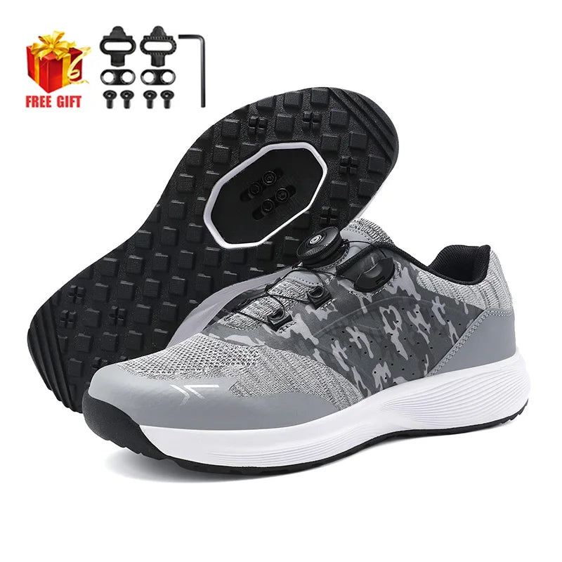 Cycling Sneaker MTB Men Sports Dirt Bike Shoes SPD Pedal Mountain Bicycle Footwear Speed Racing Man Flat Off Road Cycling Shoes