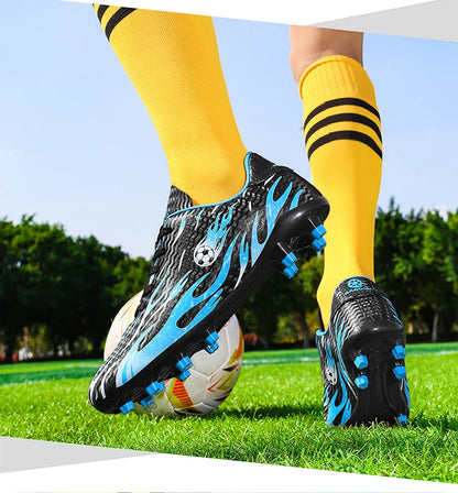 Kids Professional Football Boots Men Soccer Shoes Low-Top Ankle Support Sports Youth Match Training Football Non-Slip Durable