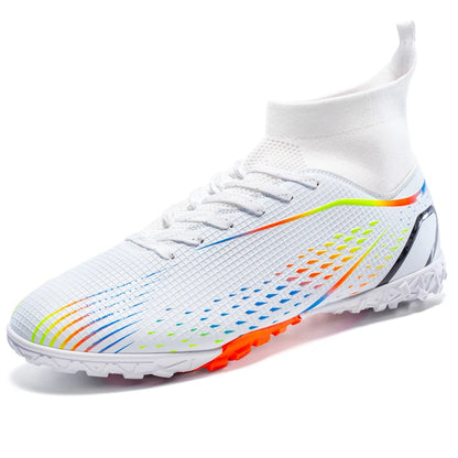 New Men Soccer Shoes Men Grass Breathable Soft Outdoor Football Shoes Cleats Long Spikes Comfortable Training Sport Shoes Men