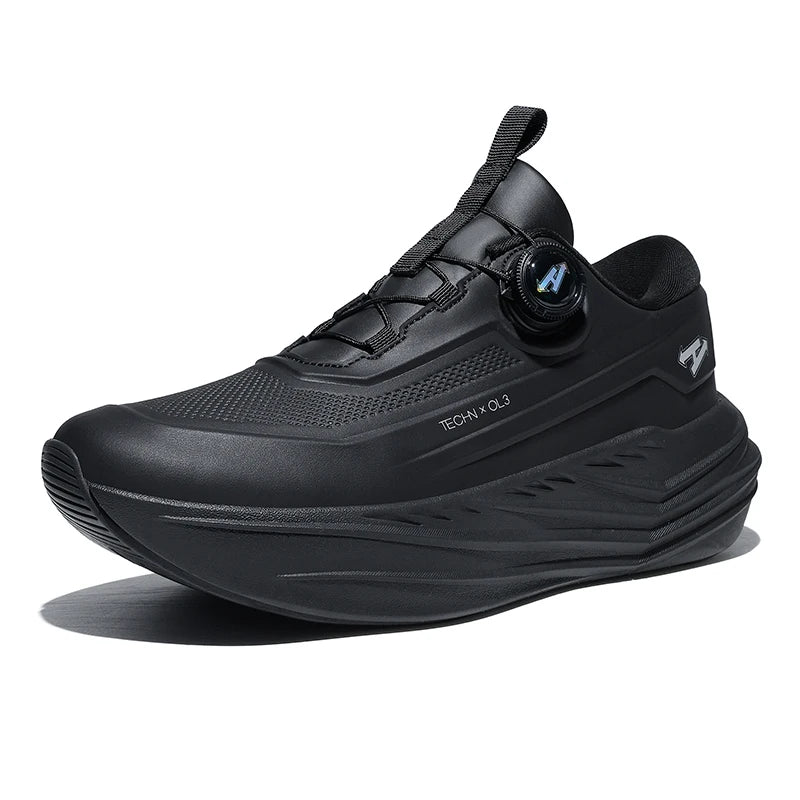 Men's High Platform Running Shoes | Breathable Mesh Athletic Sneakers | Rotating Buckle Quick Wear Casual Walking Shoes