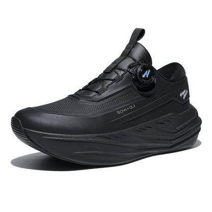 Men's High Platform Running Shoes | Breathable Mesh Athletic Sneakers | Rotating Buckle Quick Wear Casual Walking Shoes
