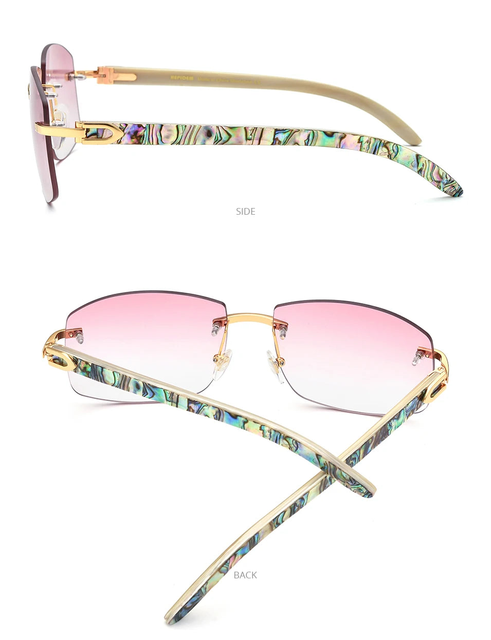 HEPIDEM Buffalo Horn Glasses Men Famous Brand Design Rimless Sunglasses Women Luxury Eyewear Horn-Rim Frameless Buffs Eyeglasses