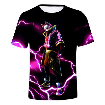 Fortnite T-Shirt Men Shoot Game Battle Hero T-shirt Victory Royale Clothing Young Children T-shirts for Boys Girls Ages 2-14