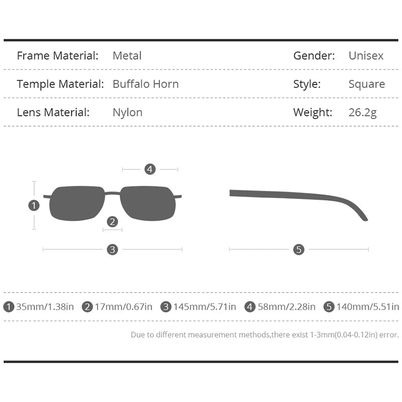 HEPIDEM Buffalo Horn Glasses Men Famous Brand Design Rimless Sunglasses Women Luxury Eyewear Horn-Rim Frameless Buffs Eyeglasses