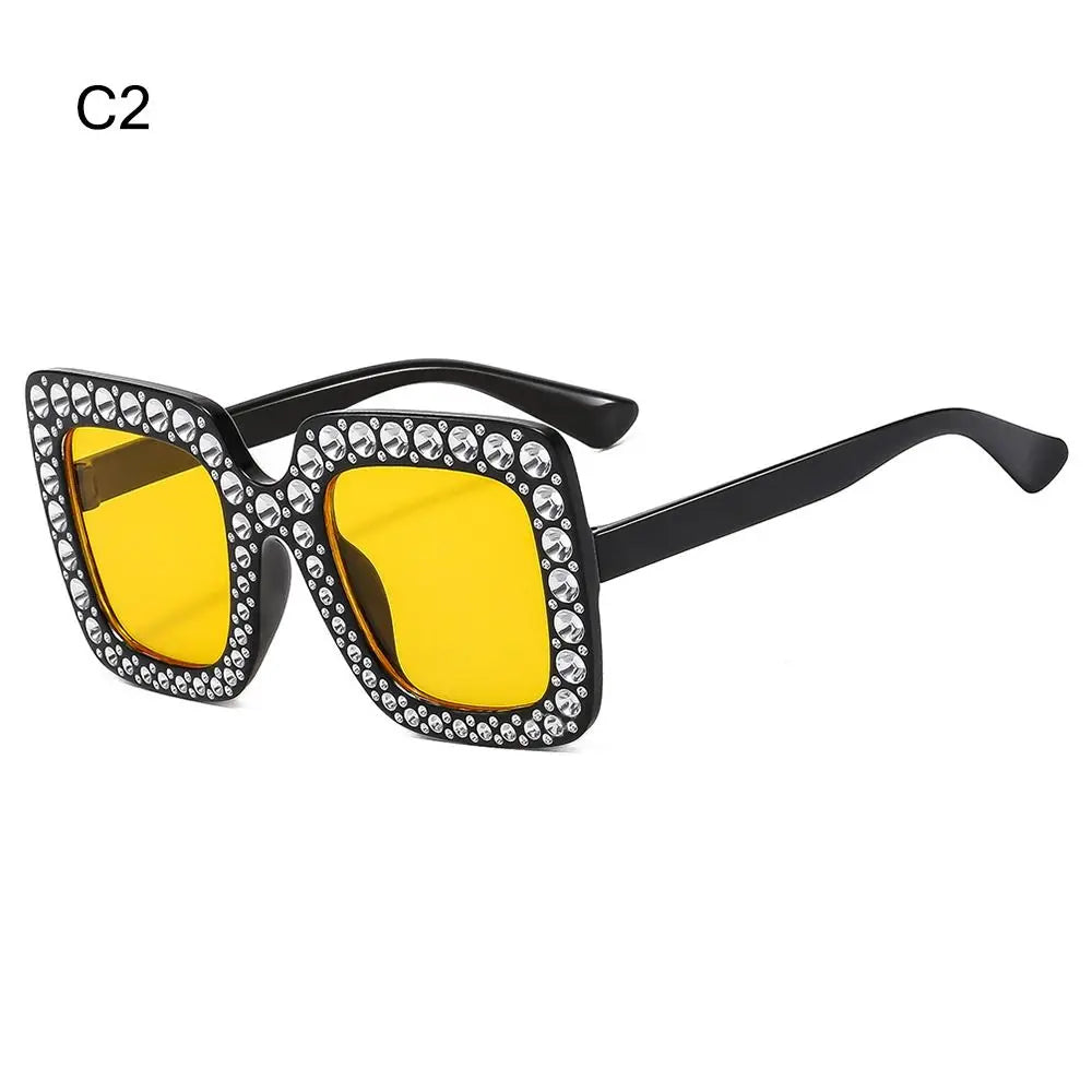 Kids Fashion Sunglasses Square Glitter Children Sun Glasses Boy Girl Stylish Diamond Goggles Baby Shades Party Eyewear UV400