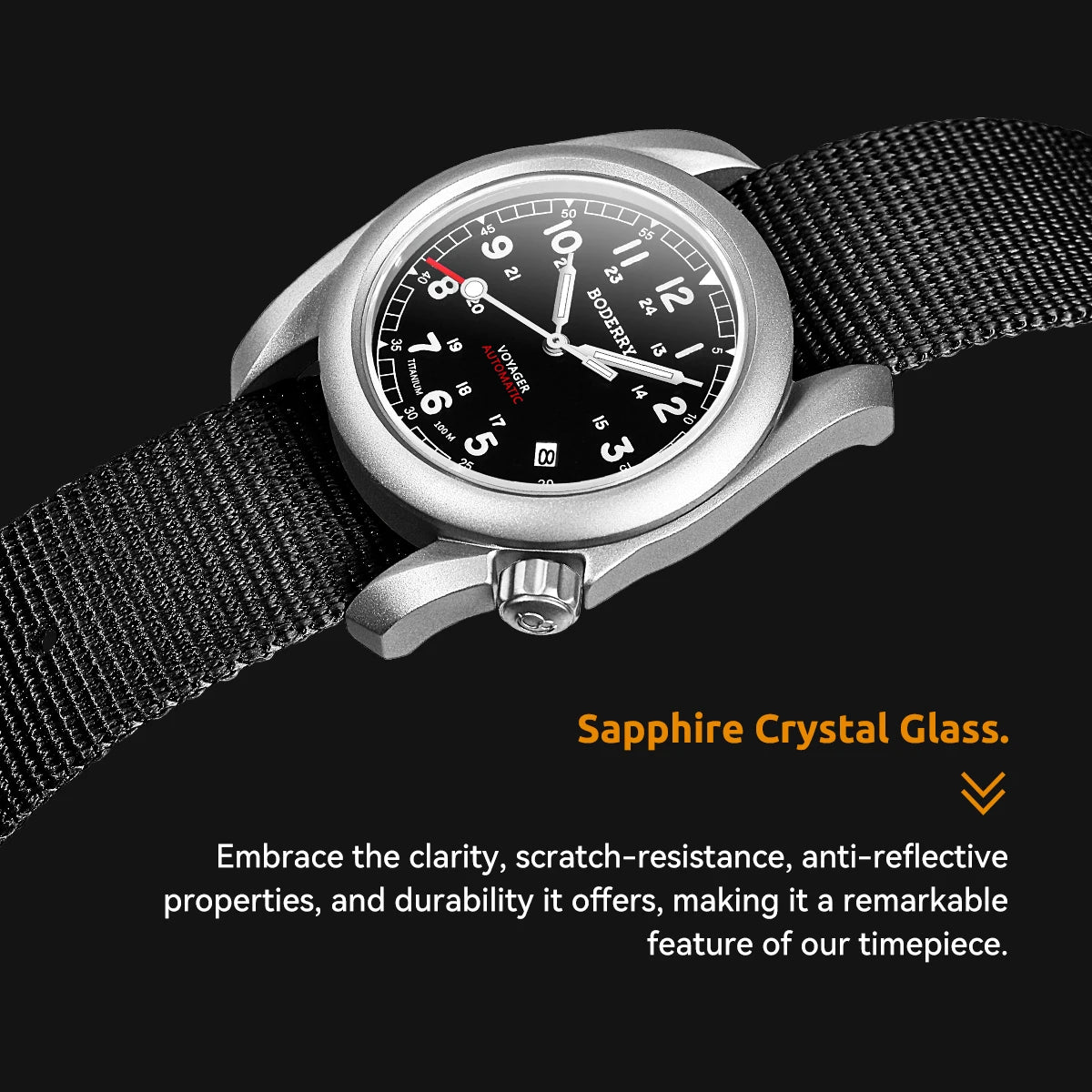 Boderry VOYAGER Field Watches Bronze Case Automatic For Seiko NH35 Watch 100M Waterproof Clock Military Vintage Wristwatch Mens