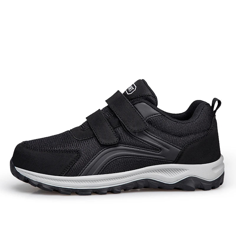 Diabetic Shoes for Men Comfort Walking Shoes for Elderly Swollen Feet Orthopedic Adjustable Double Strap Hook and Loop Sneakers