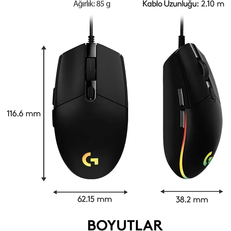 Logitech G305 G304 Gaming Mouse Wireless High DPI Gaming Mouse with 12000 DPI, HERO Sensor, Long Battery Life for PC Gaming, Home & Office