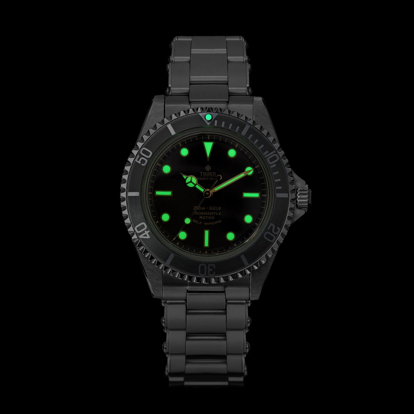 Thorn T023 V3 40mm Men Diving Watch PT5000 Automatic Movement Mechanical Vintage Watches 200m Water Resistance Sapphire