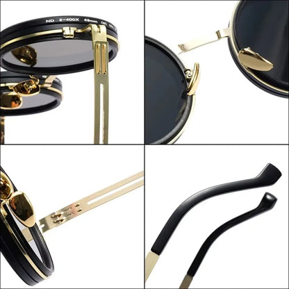 New ND2-400 Adjustable Dimming Glasses 9 Level UV400 Fishing Sunglasses With Glasse Case ND Filter Sun Glasses Driving
