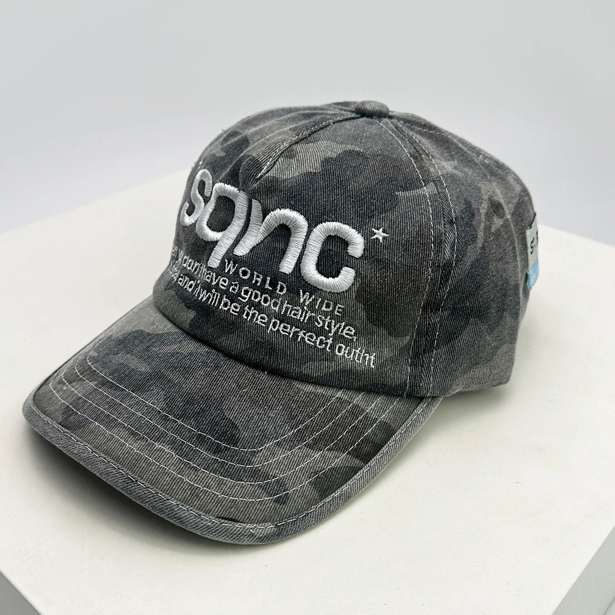 New Unisex American Style CAMO Letter Embroidery Baseball Hats Breathable Hip Hop Sunshade Peaked Caps Versatile Fashion Niche