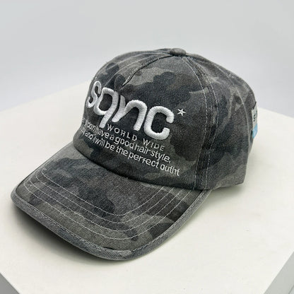 New Unisex American Style CAMO Letter Embroidery Baseball Hats Breathable Hip Hop Sunshade Peaked Caps Versatile Fashion Niche