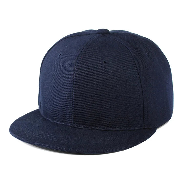 Fashion Solid Baseball Cap Flat Peak Hip Hop Hats Men Women Snapback Caps Male Bone Band Kpop Casual Travel Outdoor Sun Hats