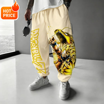 Son Goku Anime Dragon Ball Men's Harajuku Super Saiyan Winter Cotton Pants Streetwear Women Casual Cuffed Sweatpants Unisex Y2K