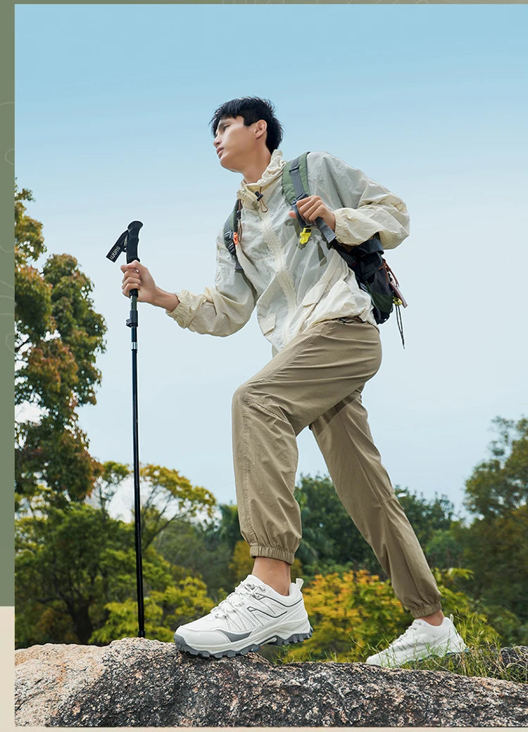 New Large Outdoor Mountaineering Shoes Men Spring and Autumn Mesh Breathable Sneaker Outdoor Travel Hiking Non slip Shoes