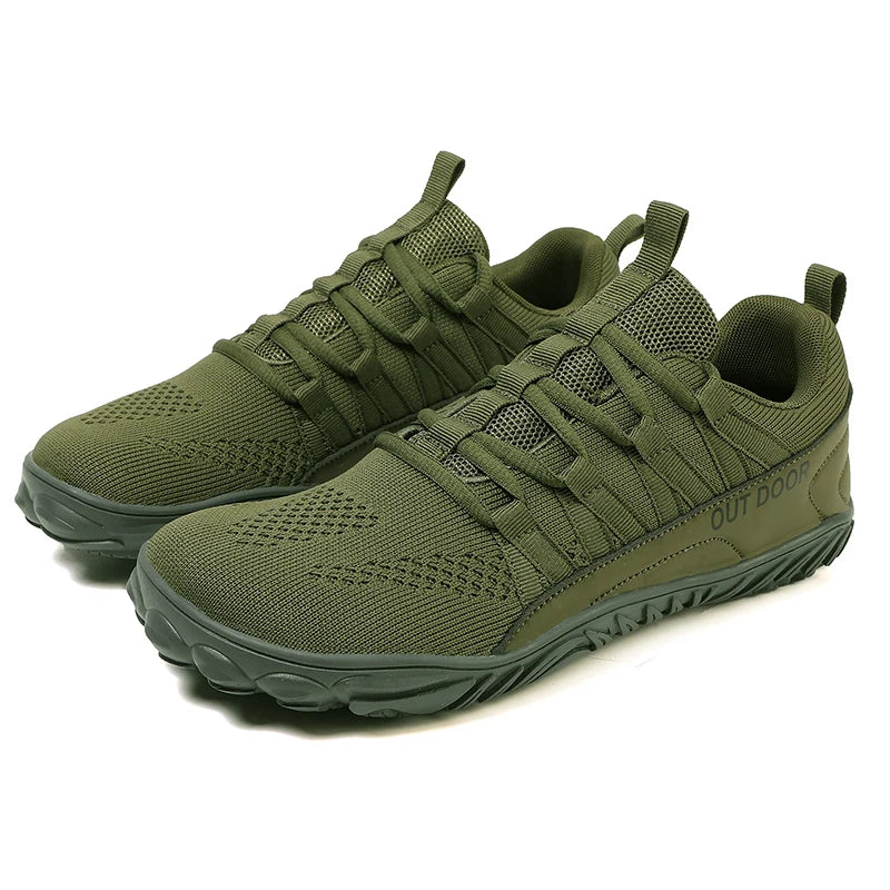 Scarpe da uomo semplici e leggere da trekking sportivo 2025, barefoot a punta larga, multifunzionali casual in mesh traspirante per camminare