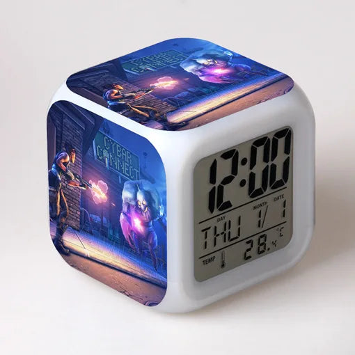 Despertador Fortnite Cute Fashion Cartoon Personalizado Criativo Kawaii Minimalista LED, Presente de Aniversário para Amigos