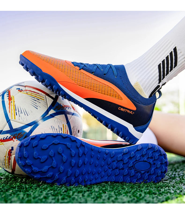 New Men Football Boots Non Slip Soccer Shoes Sport Outdoor Cleats Breathable Adult Long Spikes Training Boys Match Comfortable