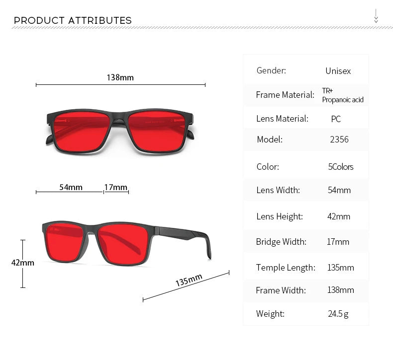 Men Sleep Blue Light Blocking Glasses Women Anti Radiation Computer Eyewear UV500 PC Red Lenses TR90 Square Eyeglasses Frames
