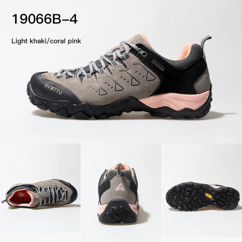 HUMTTO Trekking Shoes for Women Winter Hiking Shoes Womens Waterproof New Luxury Designer Climbing Leather Casual Woman Sneakers