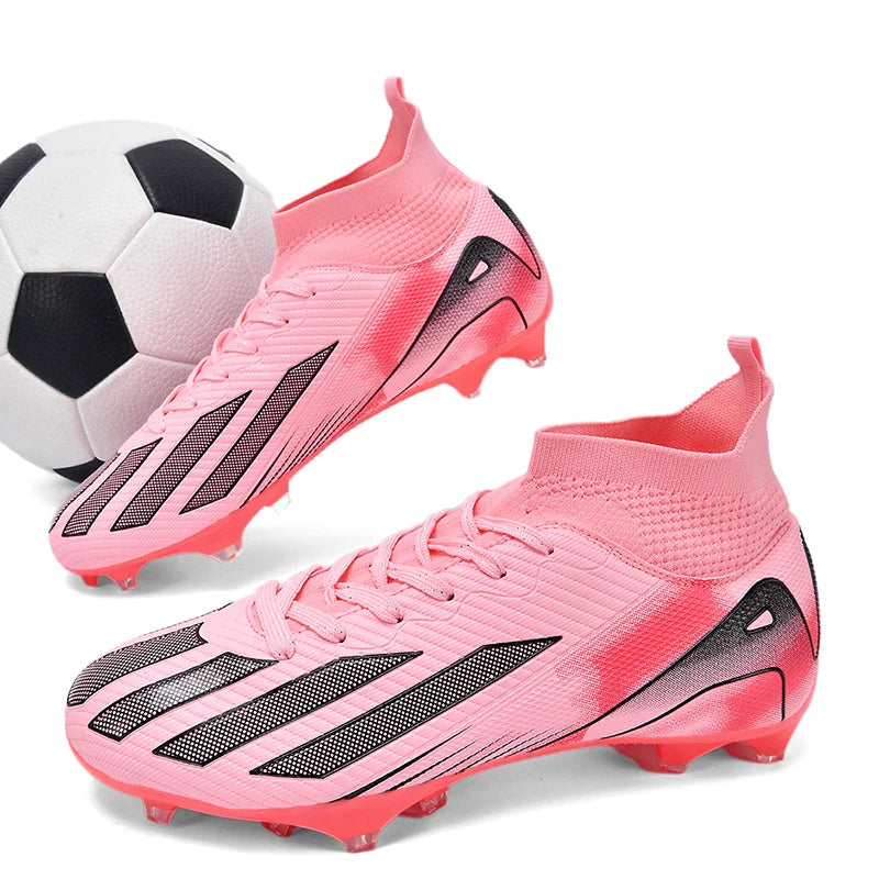 Men New TF Football Boots Sneakers Society Turf Grass Ultralight Male Soccer Shoes Comfortable Ankle Football Shoes Futsal Fast