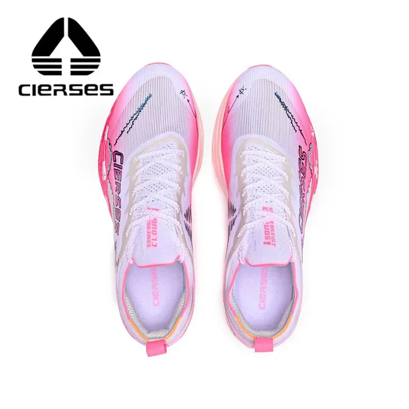 CIERSES Carbon fiber plate Marathon Running Racing Shoes  Men Professional Stable Support Shock-relief Rebbound Training shoes