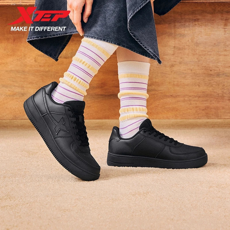 Sapatilhas Brancas Xtep para Mulher 2026 Primavera, Casal, Versáteis, Modernas, Casuais, Sola Grossa com Aumento de Altura, Calçado Desportivo Feminino 874118319851