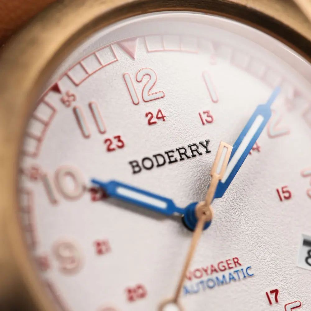 Boderry VOYAGER Field Watches Bronze Case Automatic For Seiko NH35 Watch 100M Waterproof Clock Military Vintage Wristwatch Mens