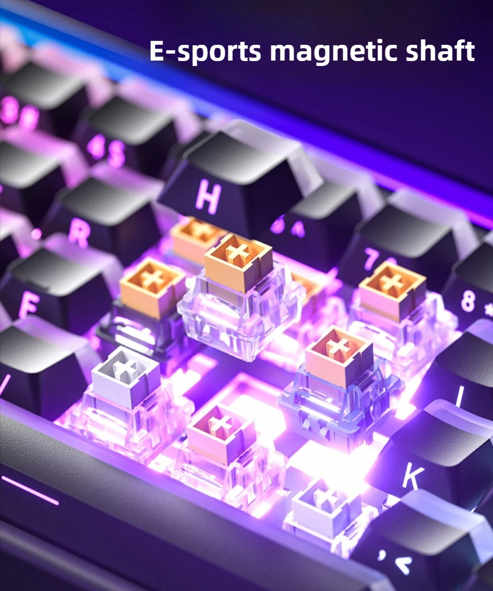 Magnetic Keyboard mechanical Aula Hero68he wired RGB 65% teclados gamer Hot-Swap pc 8000 Hz Polling Rate white clavier mecanique