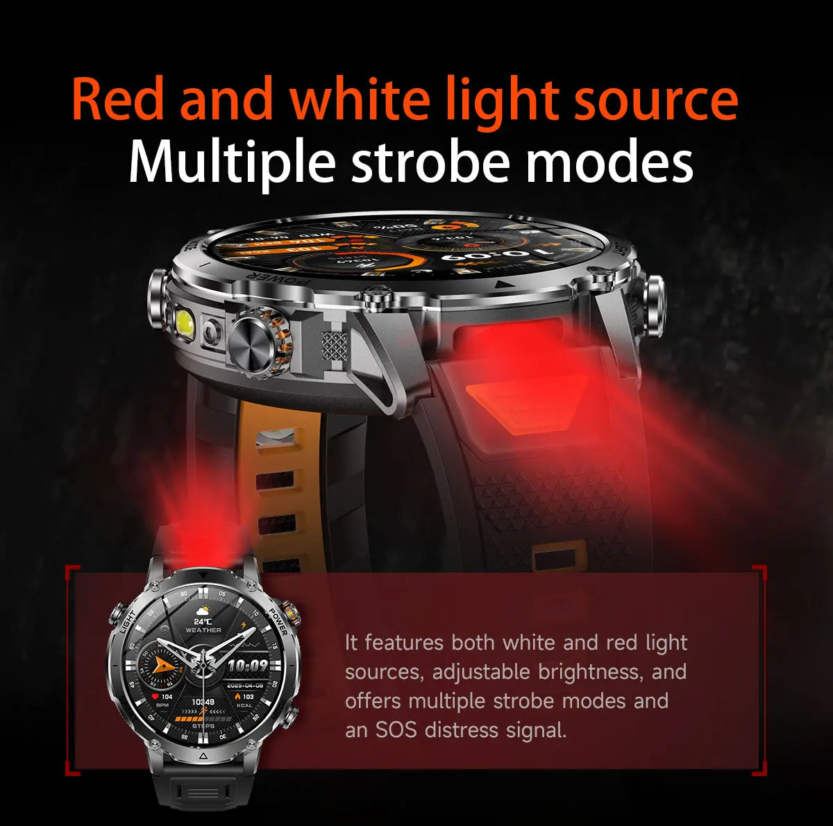 2026 TANK Ultra New 1400mAh Big Battery Smart Watch Men GPS path Sport Flashlight BT Call Waterproof Outdoor Military Smartwatch