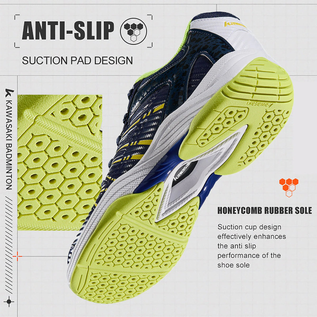 Kawasaki Badminton Shoes For Men 2025 NEW COLOR Anti-Twist Anti-Slip Sports Shoes Men's Tennis Shoes