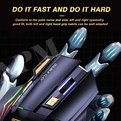Rechargeable Wireless Gaming Mouse 2.4G Silent RGB Gaming Mouse with 7 Buttons, Adjustable DPI, Ergonomic Rechargeable Wireless Gaming Mouse for PC & Laptop