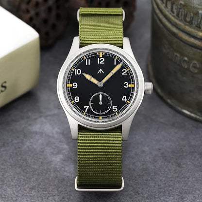 Militado V2 Version Military D12 Watch 36mm AR Sapphire Quartz Movement Watches Waterproof Sub-second Stainless Steel Wristwatch