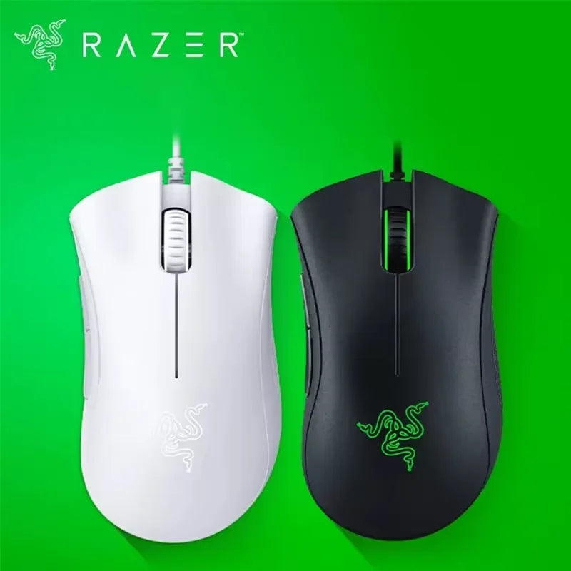 Rato Gaming Razer Original com Fio, Sensor Óptico 6400 DPI, Rato Gaming para Portátil, Rato Óptico de Alta Velocidade