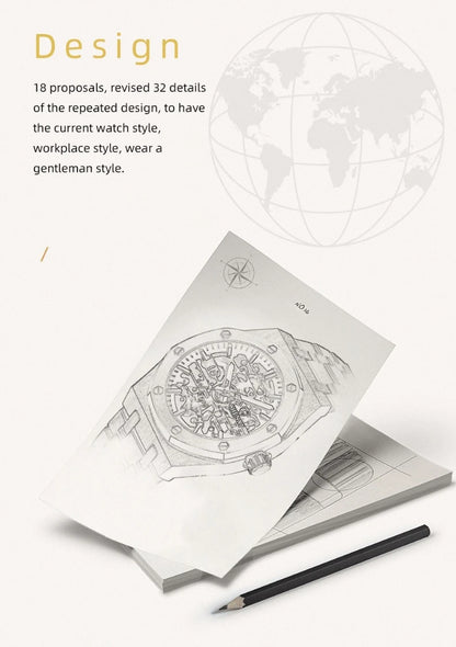 CHENXI Automatic Mens Watches Waterproof Business Stainless Steel Sport Mens Watches Top Brand Mechanical Tourbillon Wrist Watch