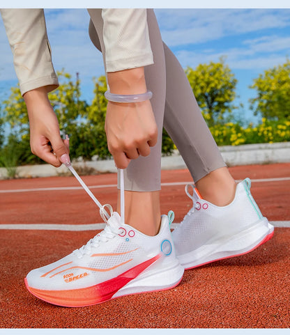 Men Carbon Board Running Shoes Marathon Long-Distance Running Sports Shoes Support Stable Casual Women Breathable Running Shoes